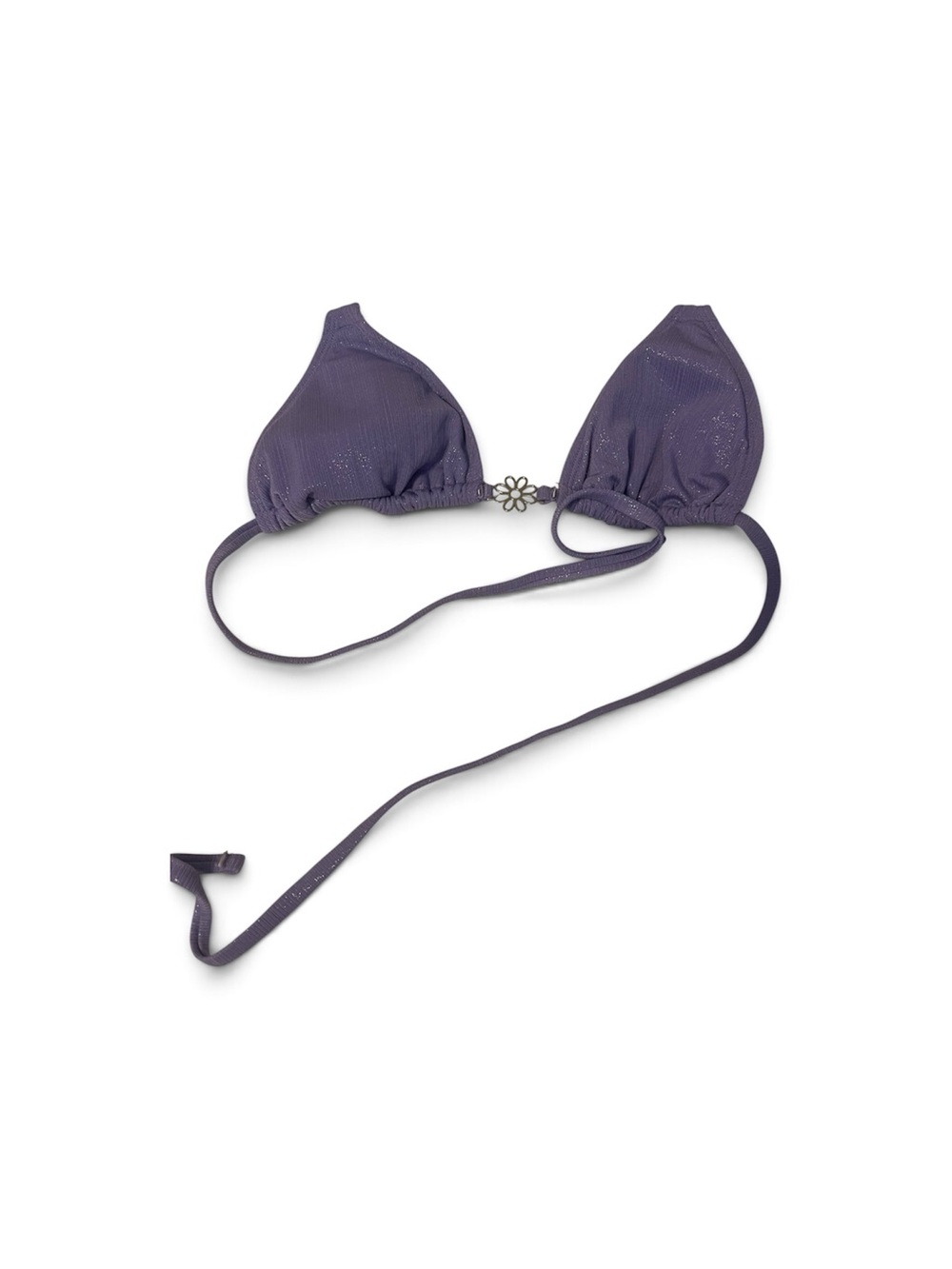 Purple Shimmery Triangle Swim Bandeau Top